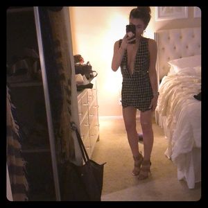 Plaid skort romper size medium!